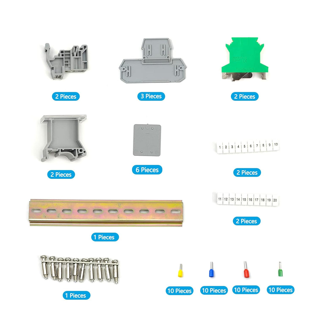 JINXM Reihenklemme DIN-Schienenanschlussblock-Kit MBKKB2.5 Klemme für Hutschiene Reihenklemmen Hutsc