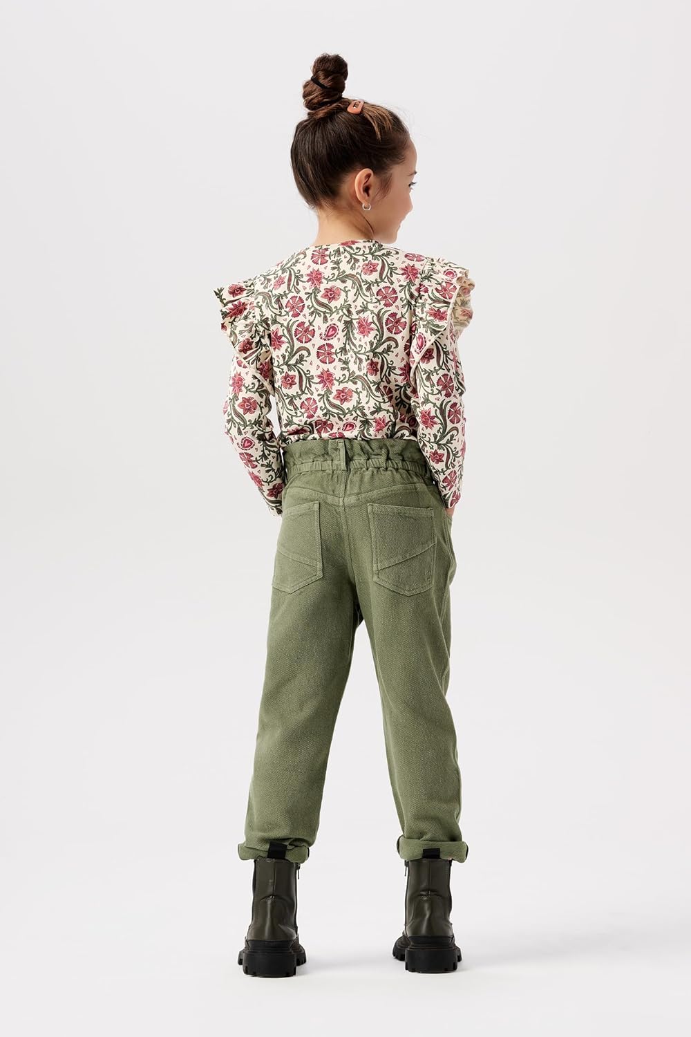 Noppies Mädchen Girls Pants Awenda Relaxed Fit Hose 116 Olivine - P681, 116 Olivine - P681