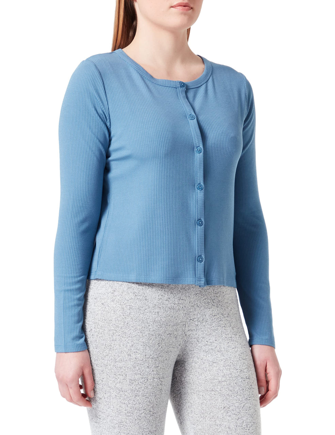 Triumph Damen Natural Spotlight Rib Cardigan Pyjamaoberteil 40 Liberty Blue, 40 Liberty Blue