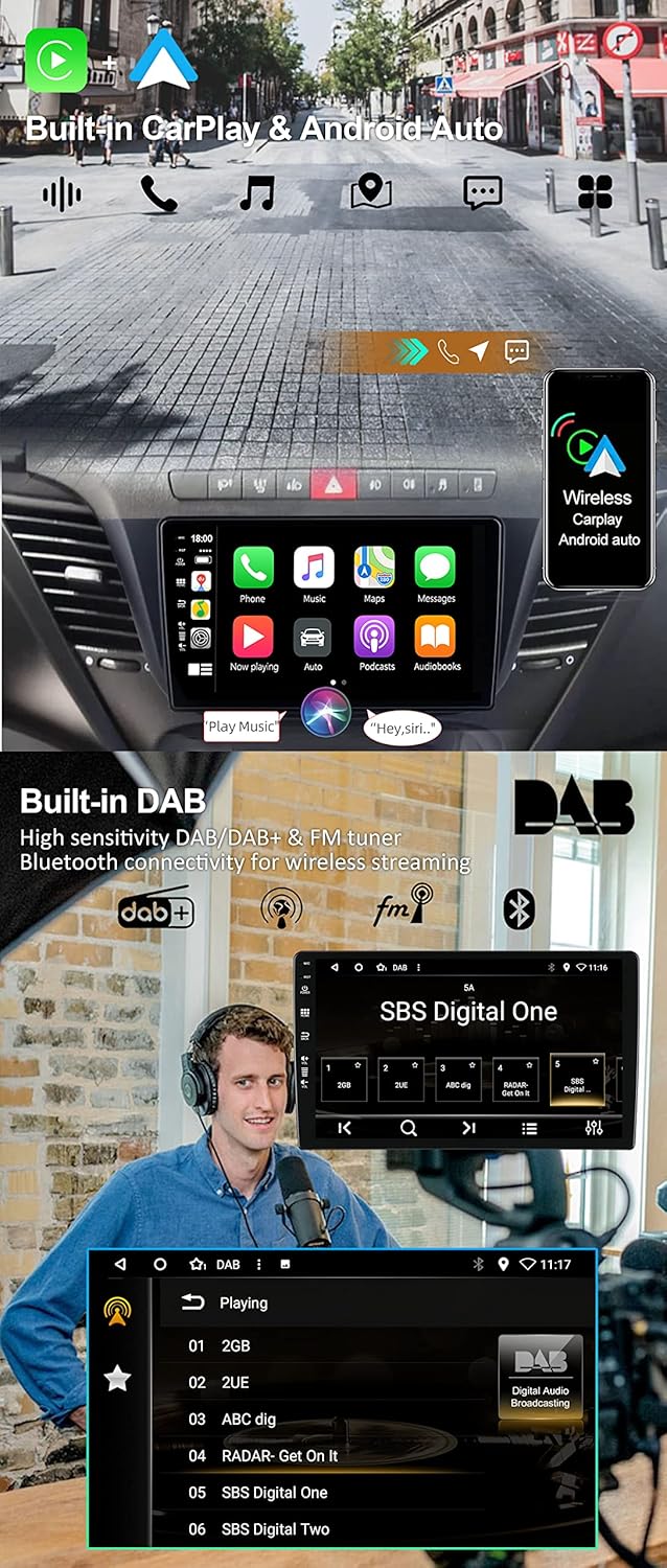 JOYX Android 13 IPS Autoradio - [Eingebaut DAB] - Passt für Iveco Daily VI (2014-2021) - Kabellos Ca