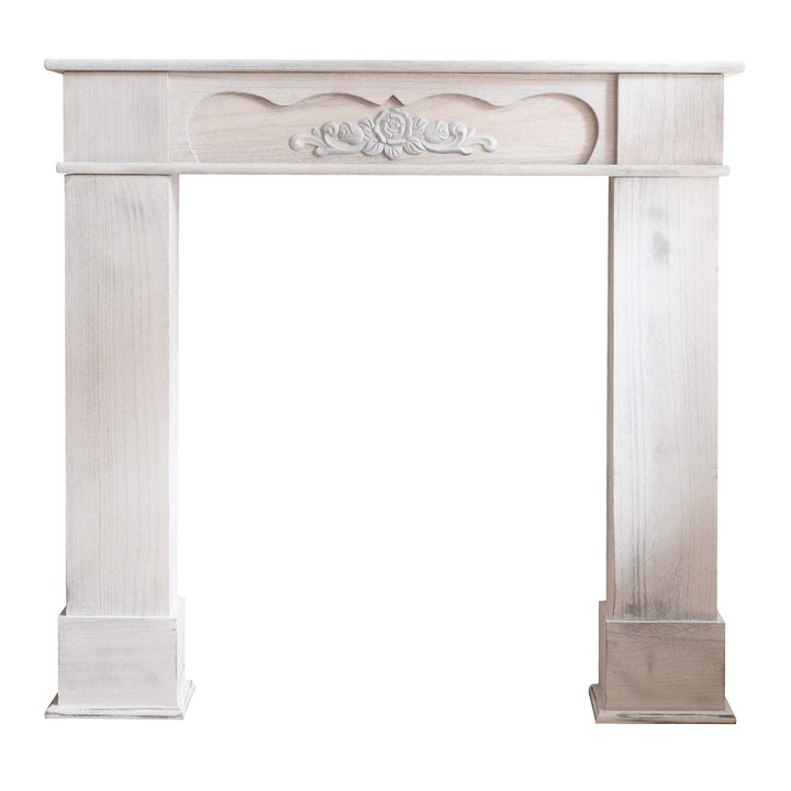 Mobili Rebecca® Verkleidung-Chemineee Rahmen Holz weiss Design Vintage Badezimmer (Cod.