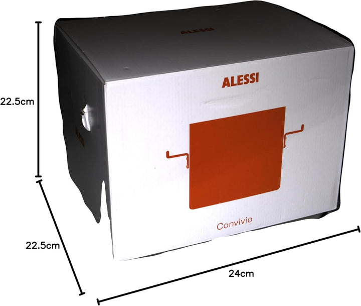 Alessi Convivio DC100/24 - Trilamin Design-Topf, Geeignet für Induktion, Edelstahl und PVD mit Magne