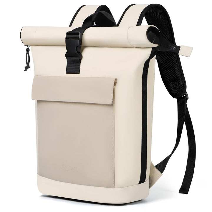 Rolltop Rucksack Damen & Herren, Elegant Laptop Rucksack Wasserdicht mit 17 Zoll Laptopfach, Grosser
