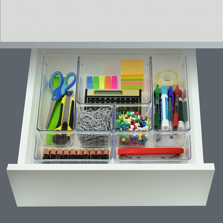 Acrimet Schubladenorganizer Modular, Box Tablett Aufbewahrungsbehälter für Büro, Zuhause, Make-up, K