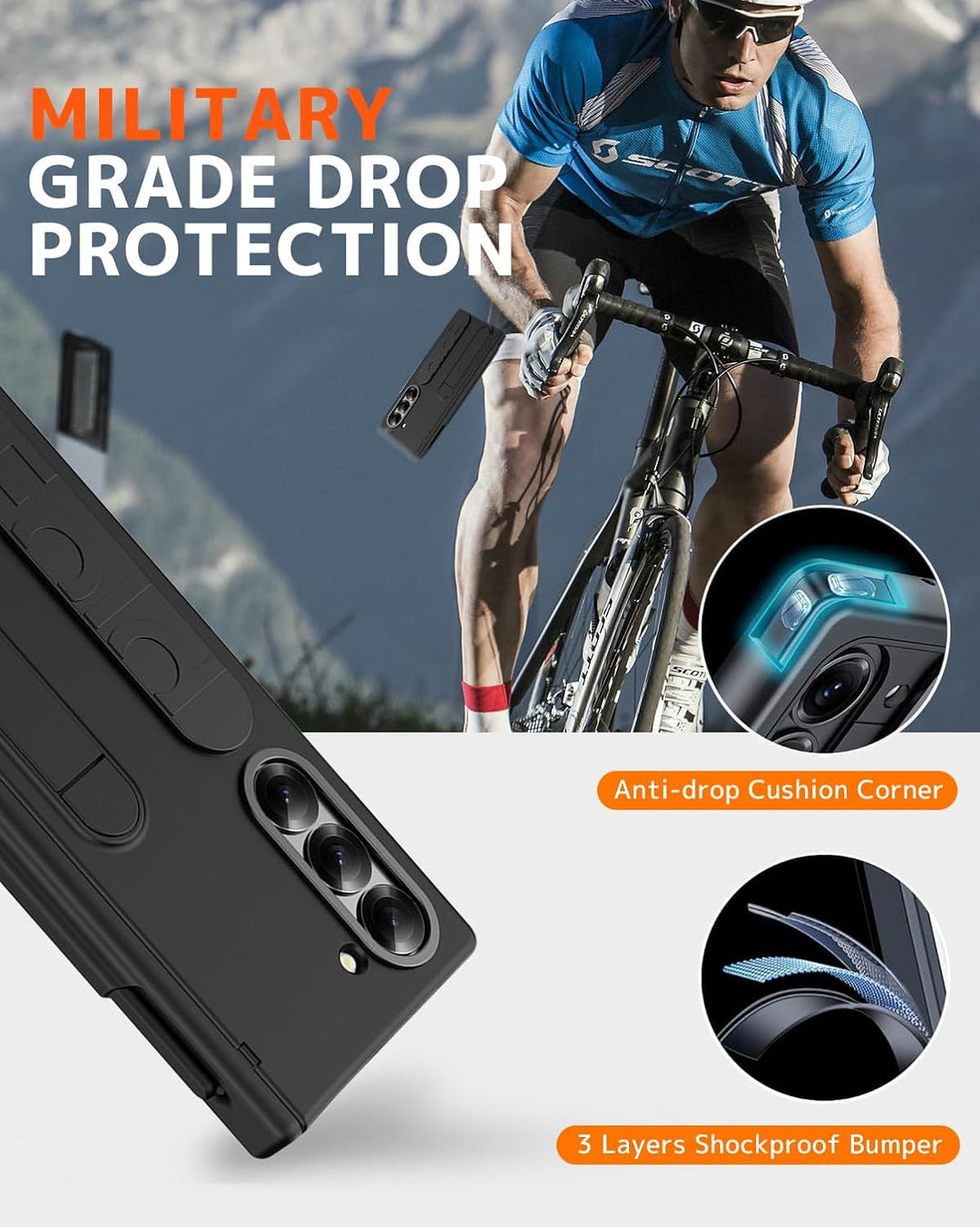 NINKI für Samsung Galaxy Z fold 7 Hülle mit Frontbildschirm scharnierschutz fold7 Case mit Displaysc