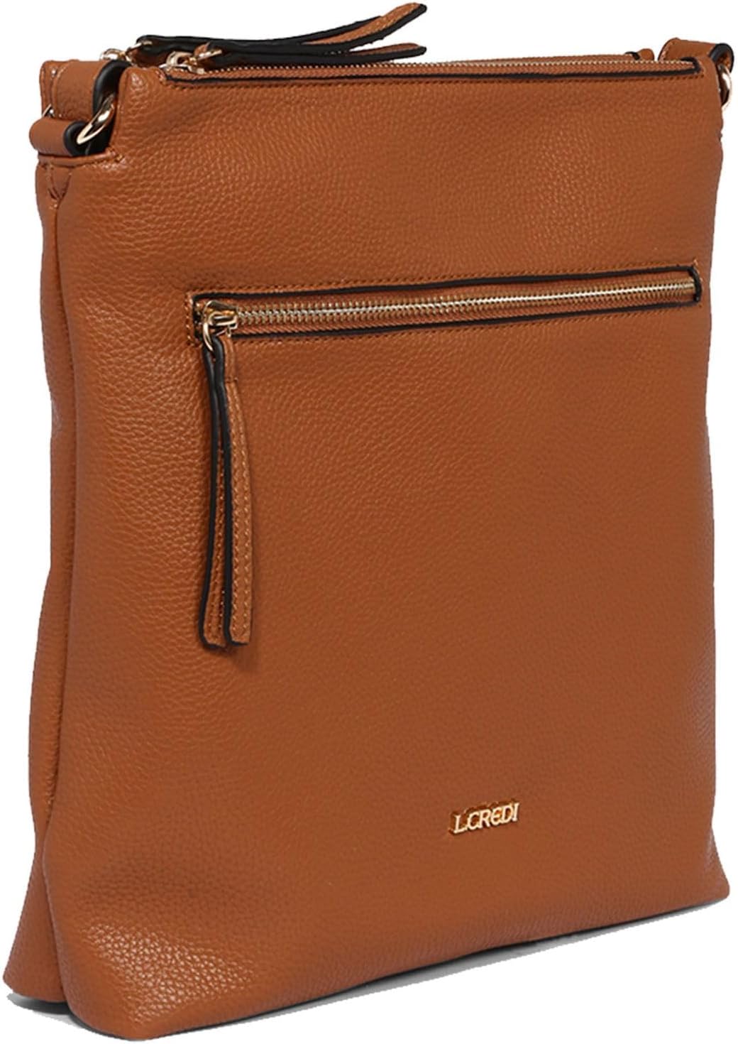 L.CREDI Umhängetasche New Orleans mit Label-Applikationen