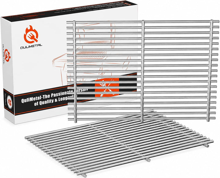 QuliMetal 47,6 x 33,7cm Edelstahl Grillroste 66095 für Weber Genesis II E-310, Genesis II LX E-340/S