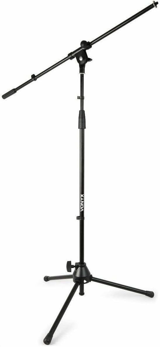 Vonyx Universal-Mikrofonständer mit Haltegriff, höhenverstellbar mit Halterung und Adapter