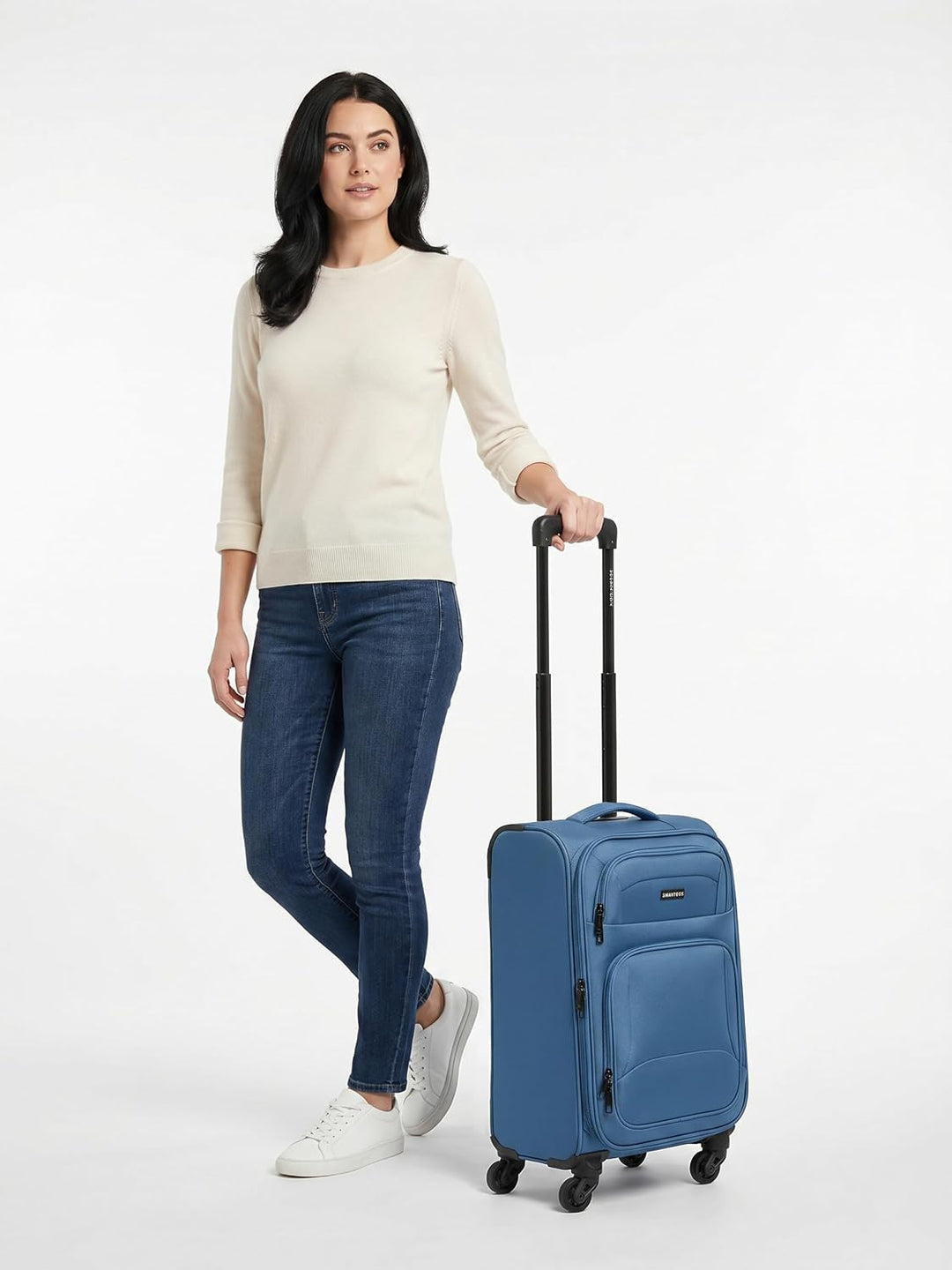 Smartbox Weichgepäck Kabinen-Koffer für Damen &amp; Herren | Kleiner Cabin-Trolley 36 x 23 x 55 cm | 4 R