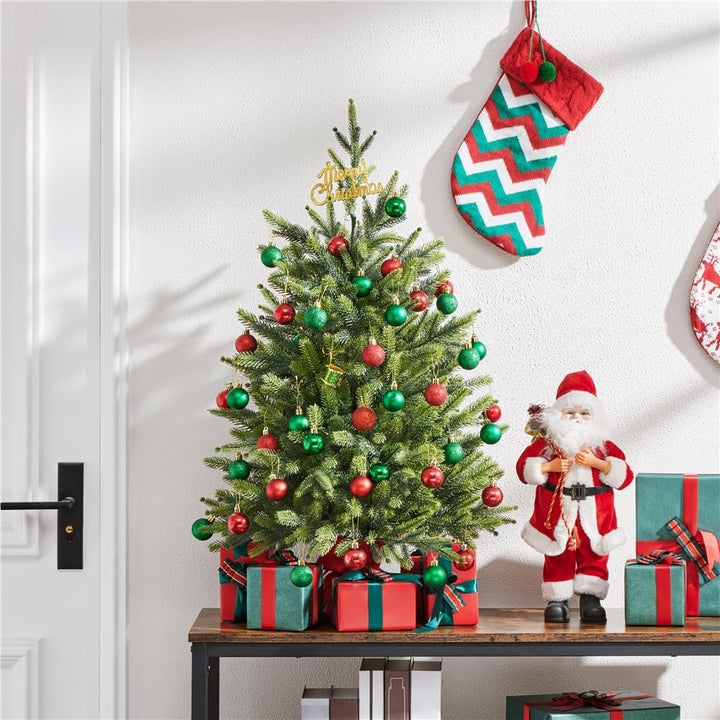 Yaheetech 91cm Mini künstlicher Weihnachtsbaum mit 143 Spitzen &amp; Zementbasis, Mini Tischplatte Tanne