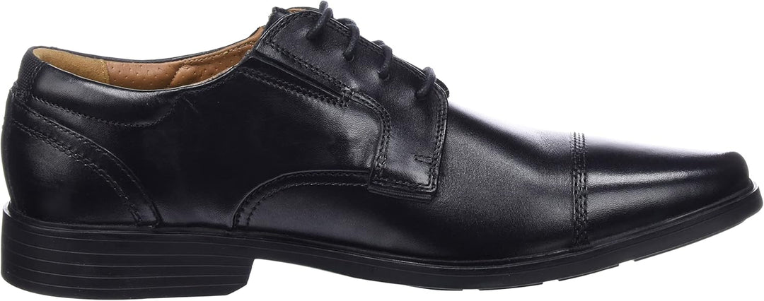 Clarks Herren Clarkslite Cap Oxford 45 EU Black Leather, 45 EU Black Leather