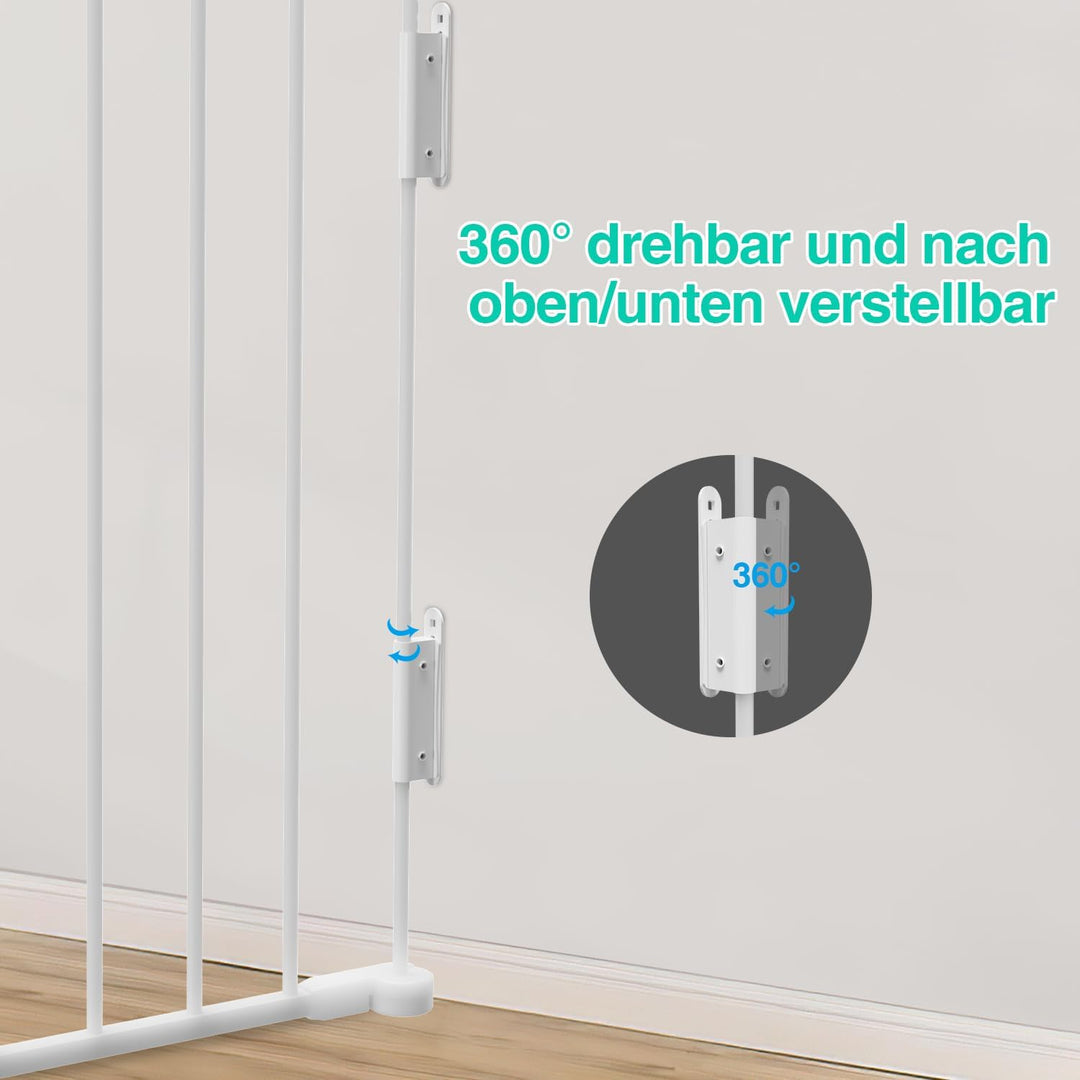 Eulenke Kaminschutzgitter mit Tür Metall 310cm Absperrgitter für Kinder, Ofenschutzgitter Laufstall