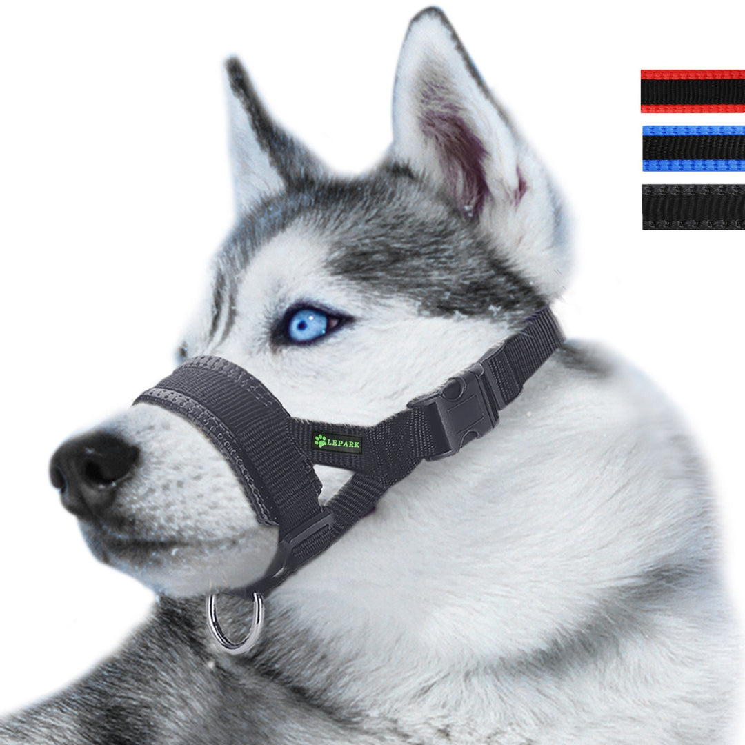 Nylon-Maulkorb für kleine, mittelgrosse und grosse Hunde, verhindert Beissen, Bellen und Kauen, vers