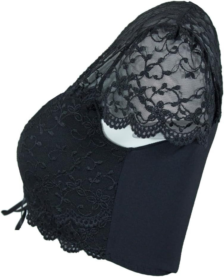 Nina von C. Dirndl-Bluse, Kurzarm Damen,32,Schwarz