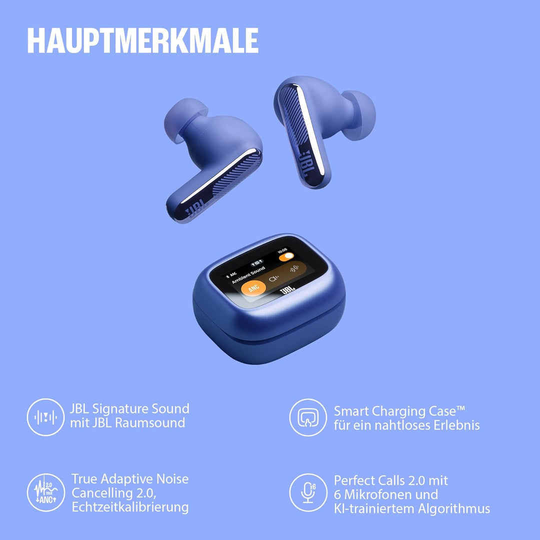 JBL Live Beam 4, Kabellose Noise-Cancelling-Ohrhörer, Hi-Res Audio, Smart Charging Case, Bluetooth,