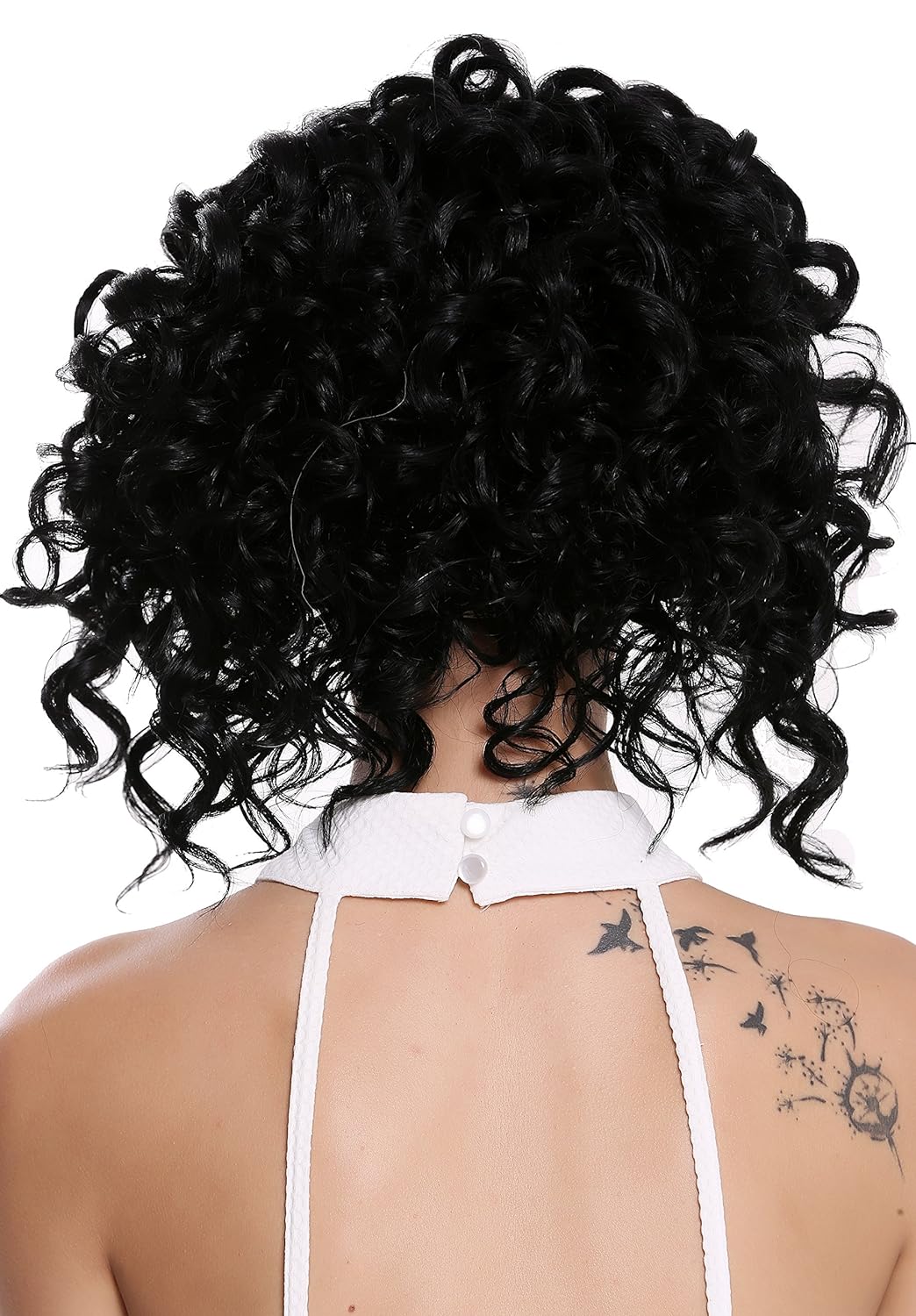 WIG ME UP - MLU16-MF-1 Perücke Damenperücke Lace-Front Teil-Mono Wild Gelockt Locken Schwarz