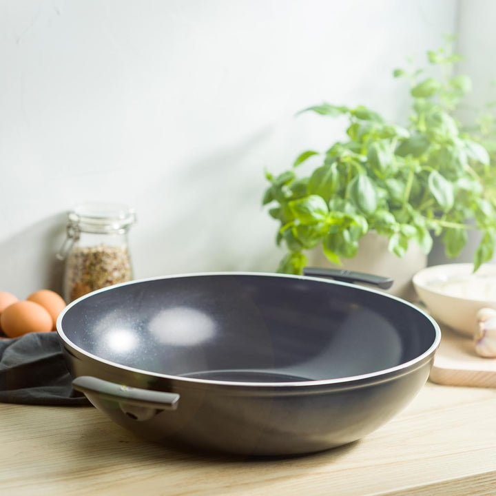 BK Wokpfanne Easy Induction Aluminium - ø 36 cm / 7.5 Liter - Keramische Antihaftbeschichtung