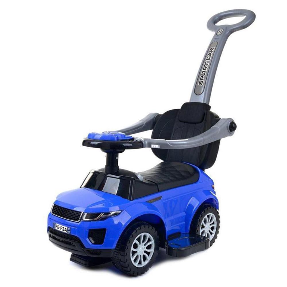 Billy Rutschauto mit Schiebestange Mora, Blau, Blau