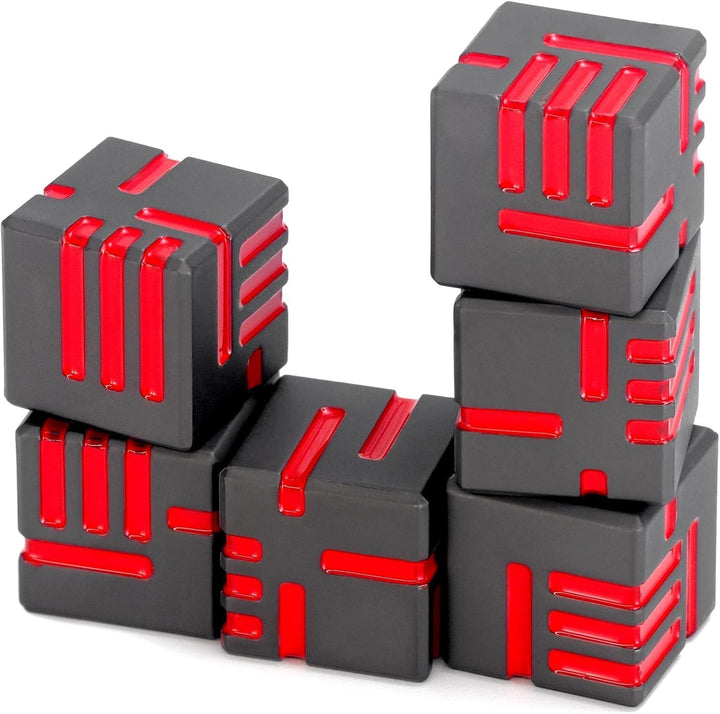 Technologie Metall Würfel, DND Würfel Set 15mm D6 Würfel, ZHOORQI Spielwürfel Neu Gestaltete Konzept