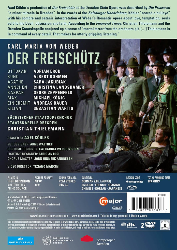 Weber: Der Freischütz (Semperoper Dresden, 2015), DVD