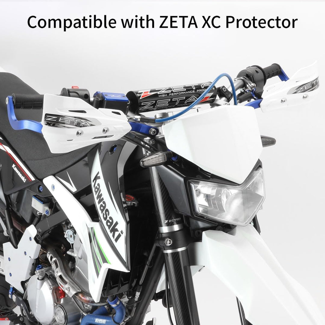Zeta Racing Armor Hand Guard Bended Titanium Color ZE72-0003 light weight durable protection