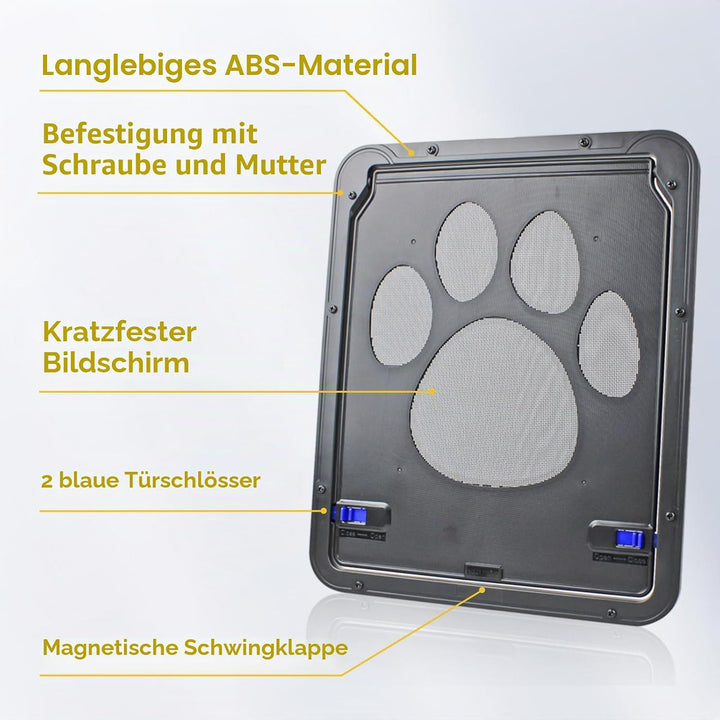 Enjoying Katzenklappe Fliegengittertür Öffnung 20 x 26 cm Hundeklappen für Klein hunde Haustiertor f