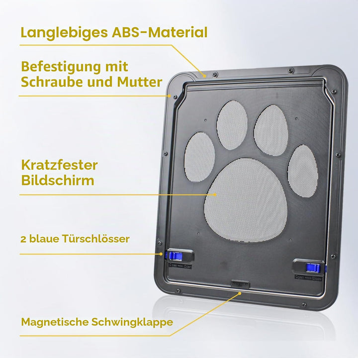 Enjoying Katzenklappe Fliegengittertür Öffnung 20 x 26 cm Hundeklappen für Klein hunde Haustiertor f