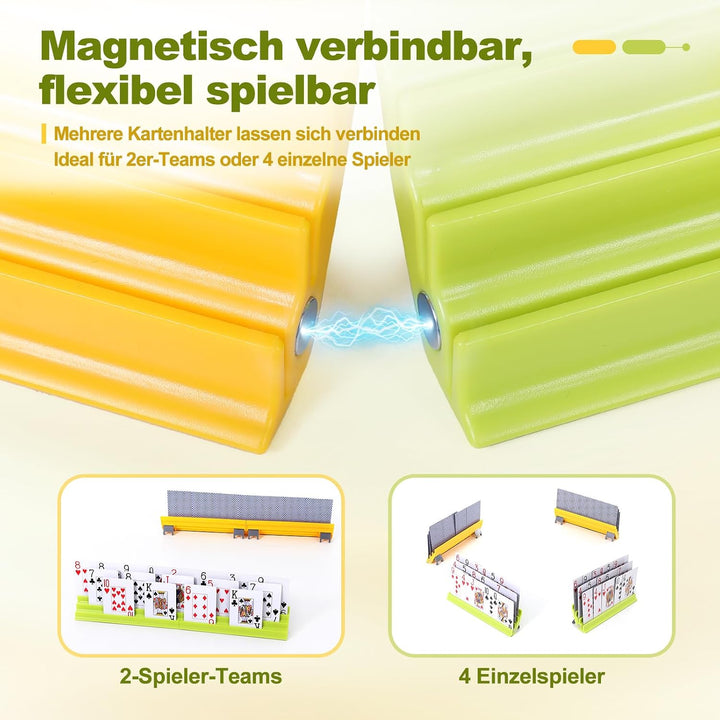 Fanwer Kartenhalter Kinder Spiele (4 Stück) Spielkartenhalter, Karten Spiele Für Senioren Und Behind
