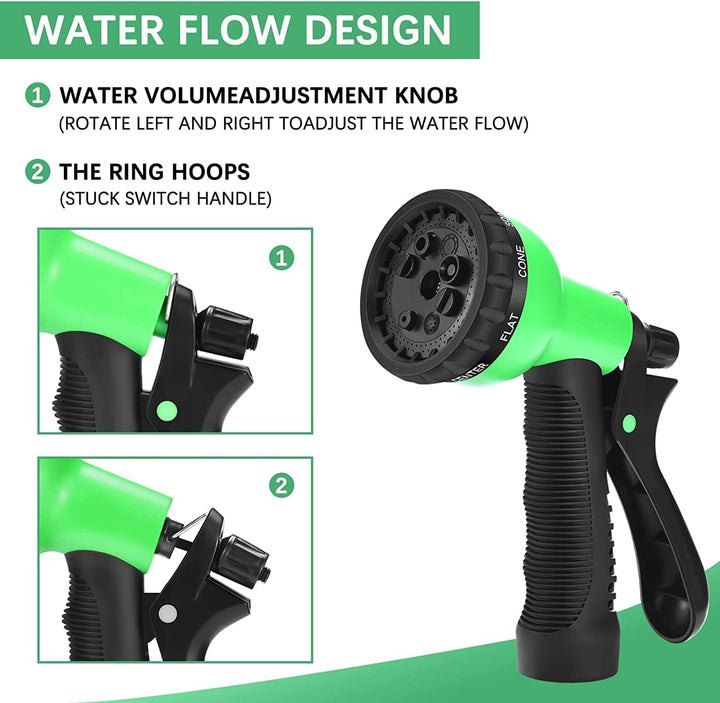 WESEN flexibler Gartenschlauch 5m 10m 15m 20m 30m 37.5m 45m 50m 60m, Schlauch Wasserschlauch flexibe