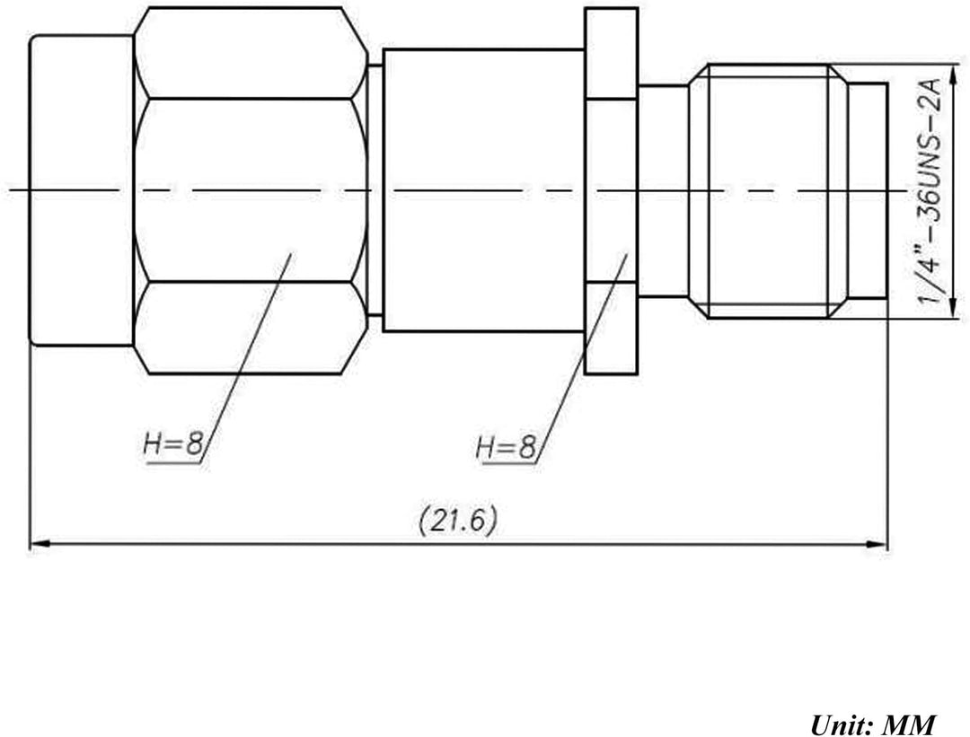 TOJOIN 2PCS RF Koaxial-Dämpfungsgerät, 12.4GHz 6dB 2W 50Ohm SMA Stecker auf SMA Buchse RF Coaxial At