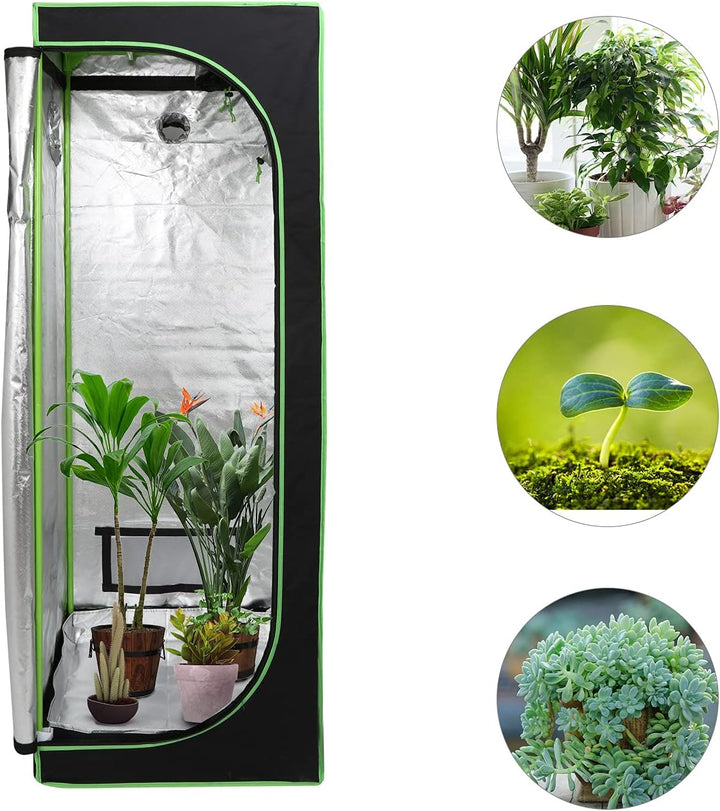 Schwarz-grünes Gewächshaus-Pflanzenzelt, 60*60*180 cm 600D Oxford Grow Tent, Zuchtzelte für hydrokul