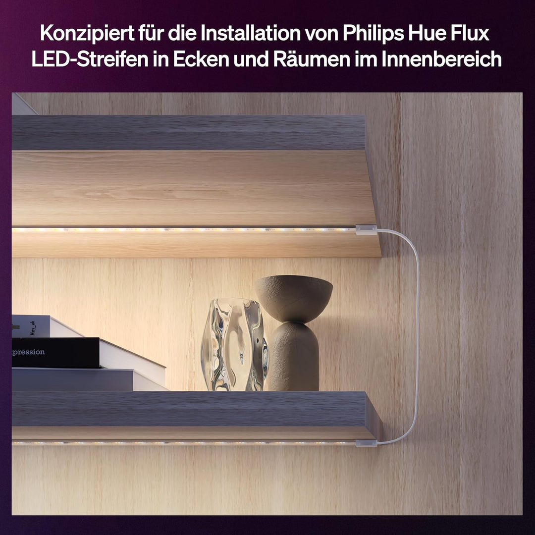 Hue Flux Flexibler Stecker für LED-Lightstrip, 50 cm, Zubehör, Flexible Innenbeleuchtung, Perfekter