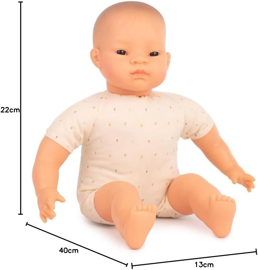 Babypuppe mit weichem Körper, asiatisch 40 cm-31065