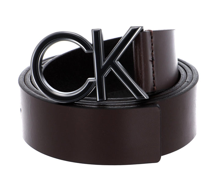 Calvin Klein Enamel Belt 3.5 W110 Dark Brown