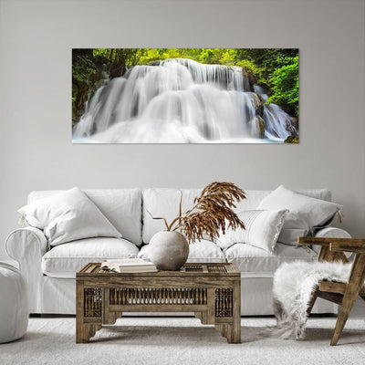 Wandbilder Dekoration Wohnzimmer Park natur landschaft Panorama Bilder auf Leinwand 120x50cm Leinwan