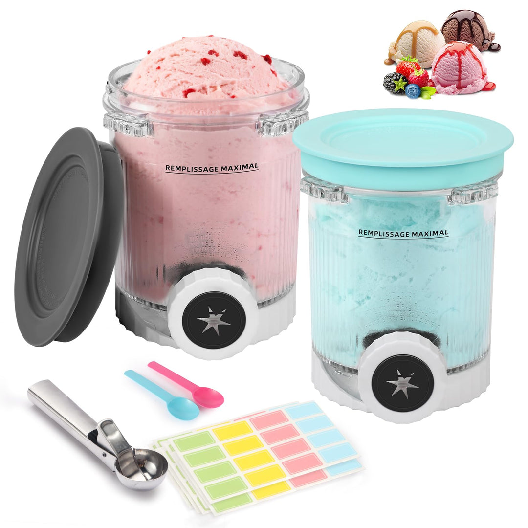2 Stück Kompatibel mit Ninja Creami Swirl NC701 & NC700 Serie Eismaschinen, Ninja Creami Behälter fü
