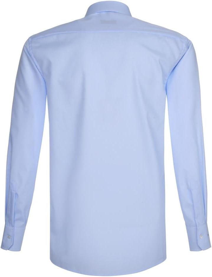eterna Herren unifarbenes Popeline-Hemd MODERN FIT 45 Hellblau, 45 Hellblau