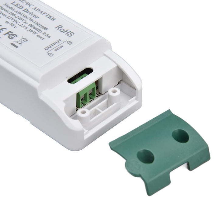 30W 2,5A 12V DC Dimmbarer LED-Treiber, Ausgangsspannungstransformator mit Überstrom- und Blitzschutz