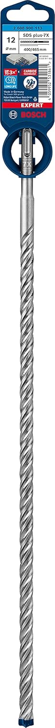 Bosch Professional 1x Expert SDS plus-7X Hammerbohrer (für Stahlbeton, Ø 12,00x465 mm, Zubehör Bohrh