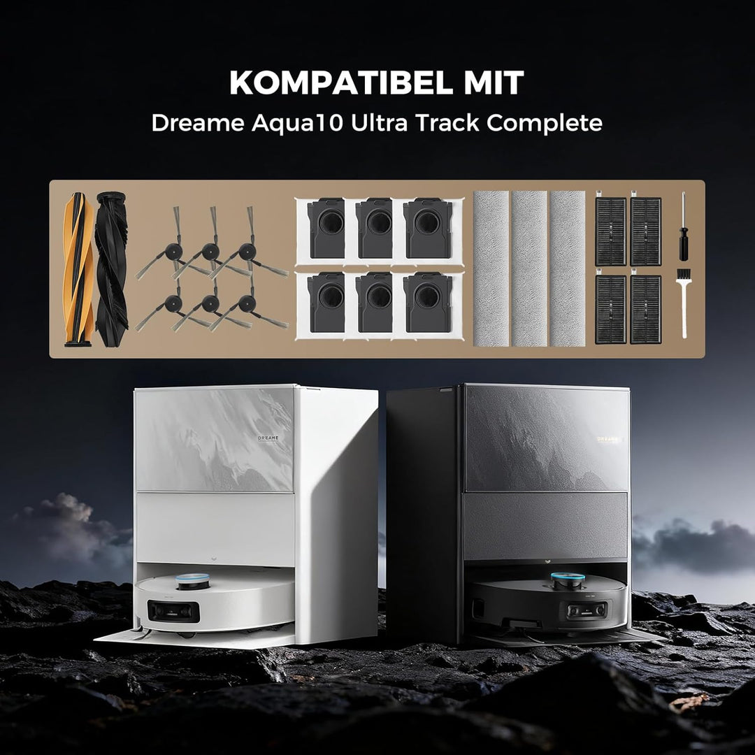 23 Stück Aqua10 Zubehör für Dreame Aqua10 Ultra Track Complete Saugroboter Ersatzteile:2 Hauptbürste