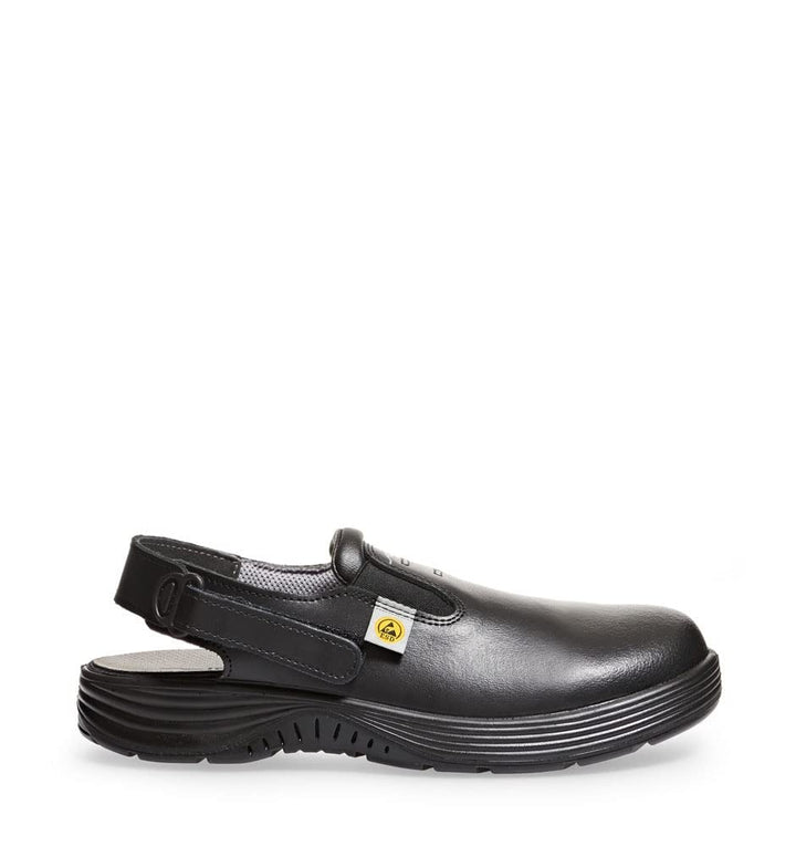 ABEBA 106446 7131035 SB ESD Sicherheitsclog, PU-Sohle, Schwarz, 38 Grösse 38 EU, 38 EU