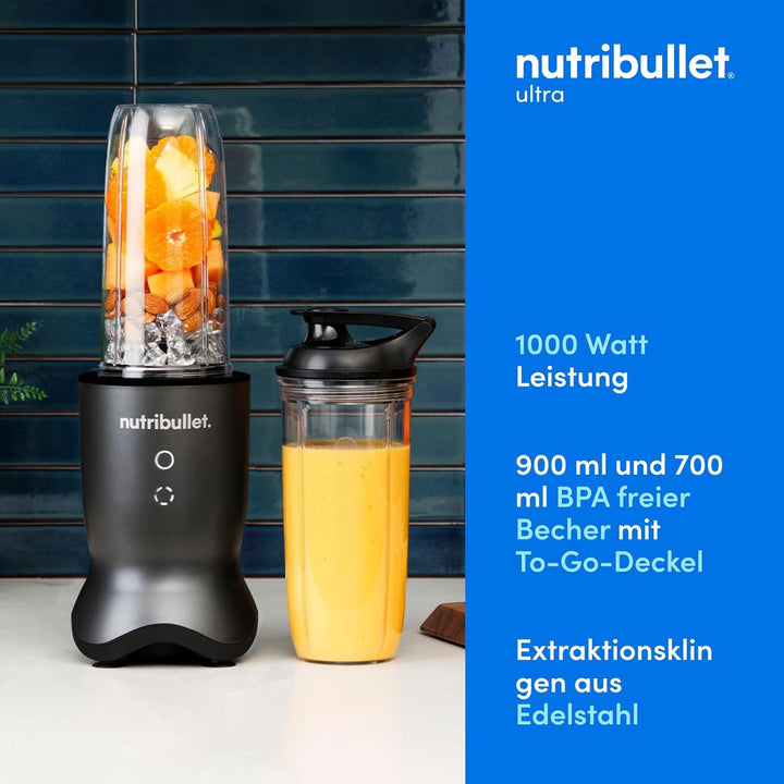 nutribullet personal blender, der leistungsstärkste Mixer für eine Portion, 1000 Watt und leiser Mot