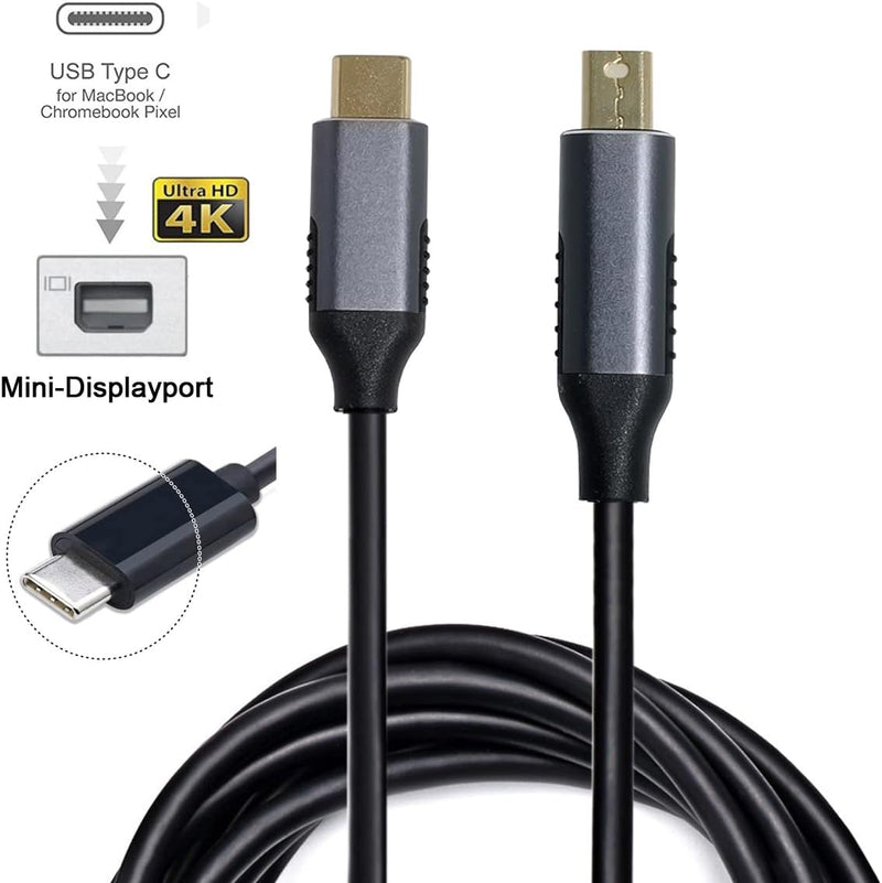 chenyang USB C Stecker auf Mini Displayport Stecker Monitorkabeladapter 4K60Hz für Monitor MacBook L