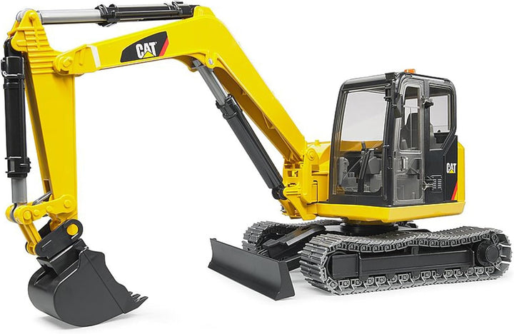 Bruder 02456 - Cat Minibagger - 1:16 Fahrzeuge, Baustelle, Baufahrzeug, Löffelbagger, Arbeiter, bwor