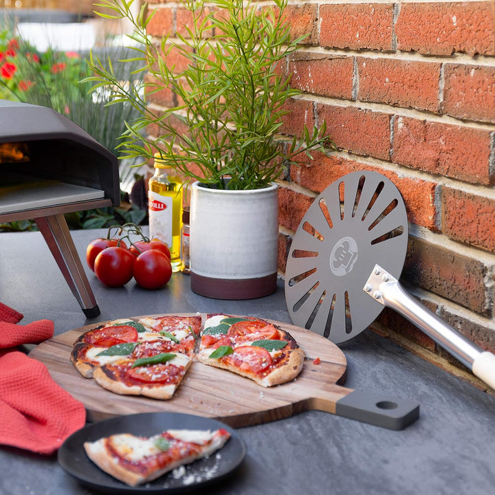Chef Pomodoro Pizzaschieber – Pizzaschaufel – Pizza Schaufel Metall – Aluminium Pizzaschieber mit Ho