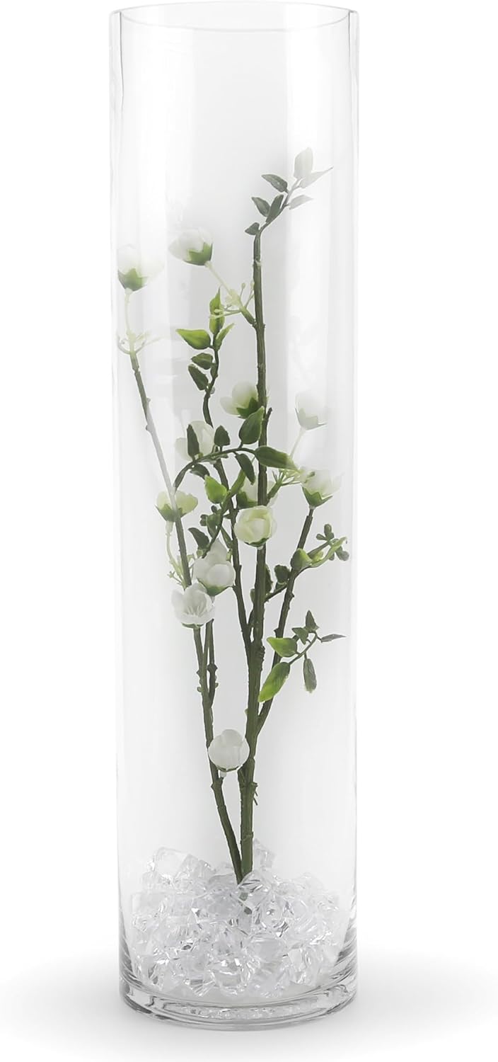 WGV Glasvase, Zylinderform, transparent, 10,2 x 40,6 cm
