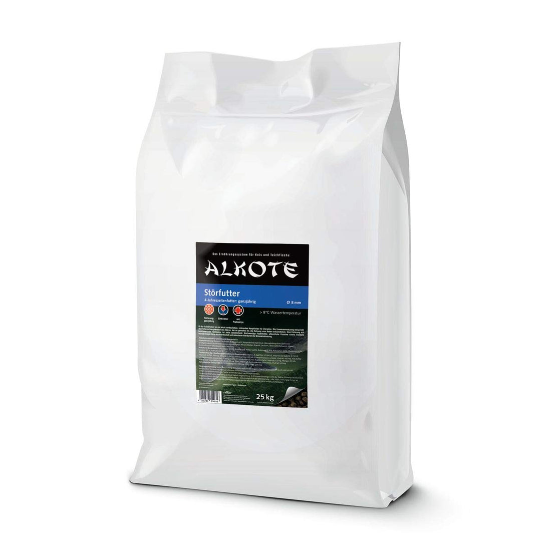 AL-KO-TE, Leistungsfutter für Störe Frühjahr bis Herbst, Sinkende Pellets, 8 mm, Störfutter, 25 kg 2