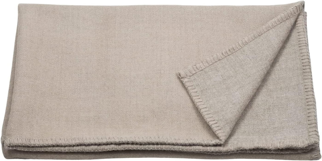 Generisch Babydecke Royal 100% Baby Alpaka - Doubleface Beige Taupe