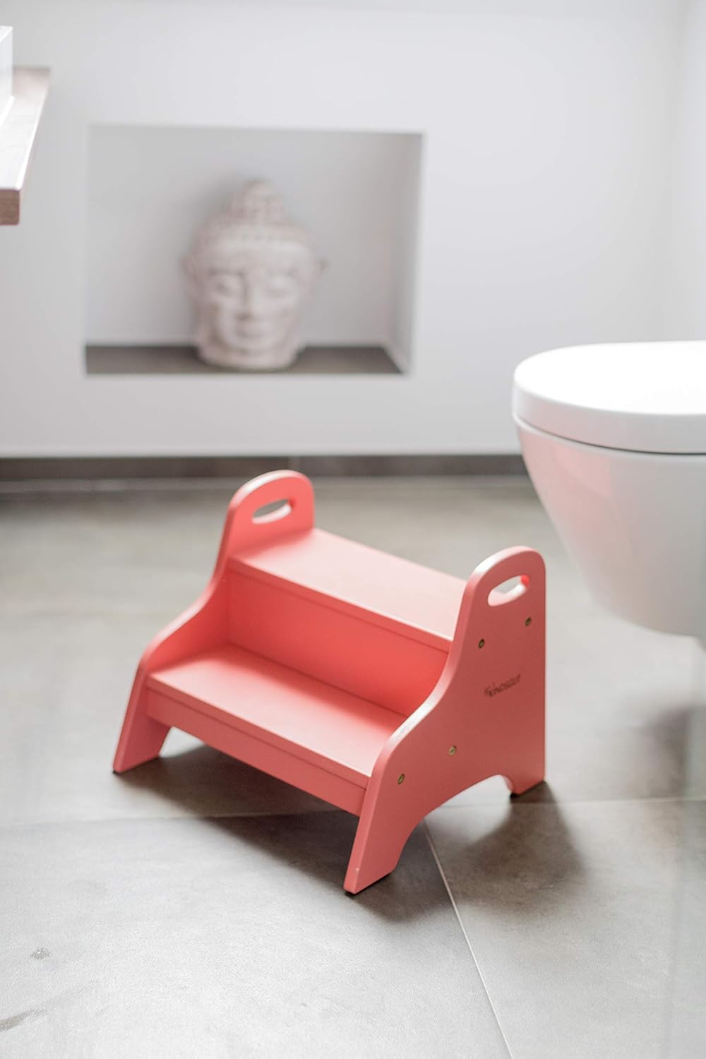Kindsgut Holztritt, Tritt-Hocker mit 2 Stufen ideal für Kinder, dezente Farben und hochwertige Quali