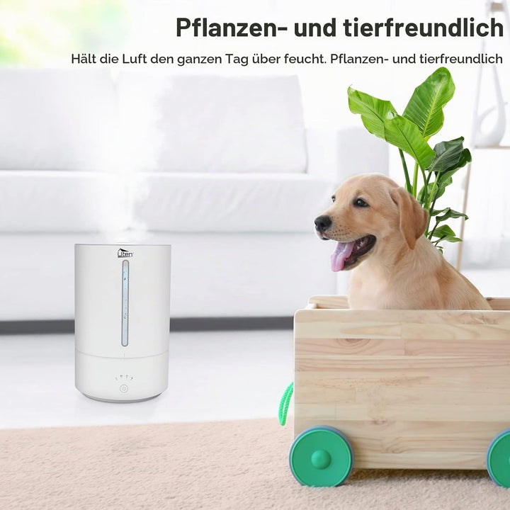 Luftbefeuchter Schlafzimmer 5L Top-Fill Humidifier Ultral leise für Tier und Pflanzen Schlafmodus 12
